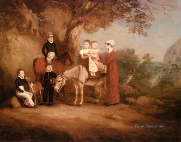  horse Art Painting - The Marriott Family horse John Ferneley Snr